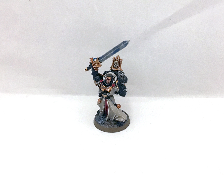 black templar lieutenant with power sword and plasma pistol