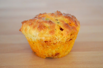 Cake, muffins, chorizo, parmesan