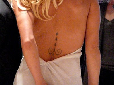 Pamela Anderson Back Tattoos