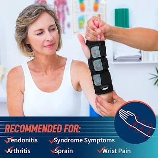 FEATOL Wrist Brace for Carpal Tunnel, Adjustable Night Wrist Support Brace with Splints Right Hand, Small/Medium, Hand Support for Arthritis, Tendonitis, Sprain, Injuries, Wrist Pain