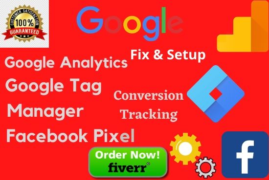 Setup google analytics tag manager and facebook pixel