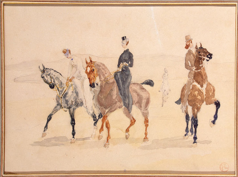 Riders by Henri de Toulouse-Lautrec - Drawings from Hermitage Museum