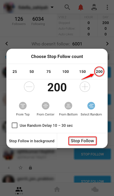 unfollow banyak akun instagram sekaligus