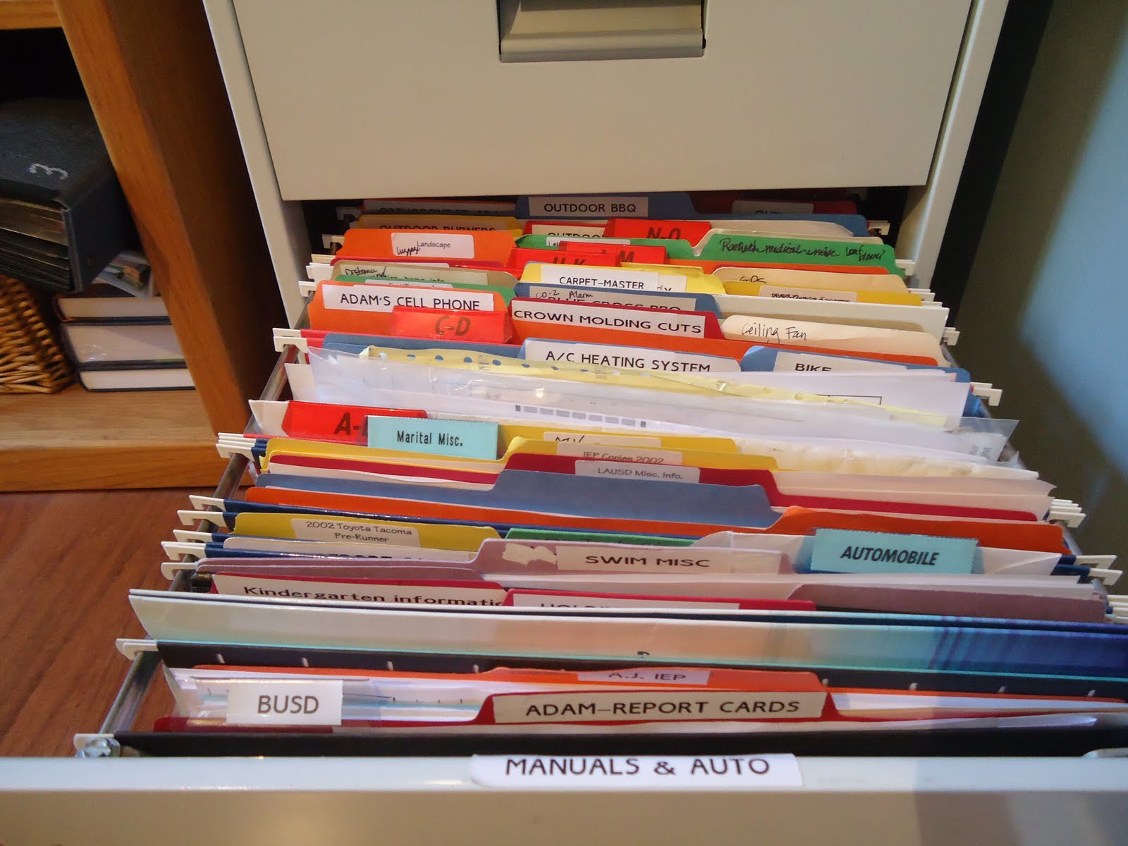 how to organize a home office filing system