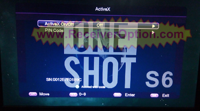 ONE SHOT S6 PLUS 1506TV NEW SOFTWARE WITH ECAST & ACTIVEX OPTION