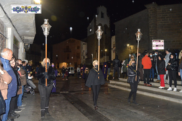 SEMANA SANTA DE BÉJAR | La lluvia obliga a acortar la procesión de La Soledad - 11 de abril de 2022