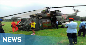 Helikopter TNI AU Terperosok di Lanud Sulaiman