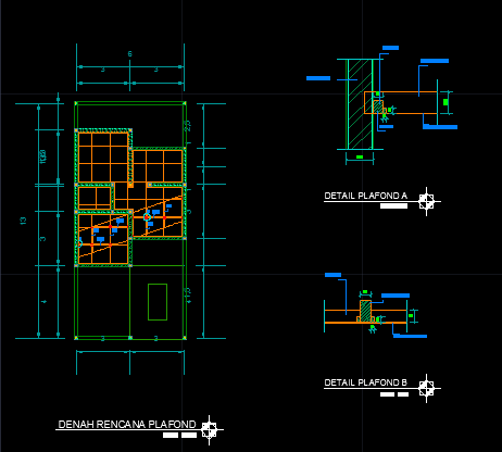 Contoh detail rencana  palfond dan file autoCAD nya dwg  