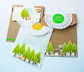 SRM Stickers Blog - Embossed Bags & Doilies by Yvonne - #kraft #bags #embossed #doilies #stickers