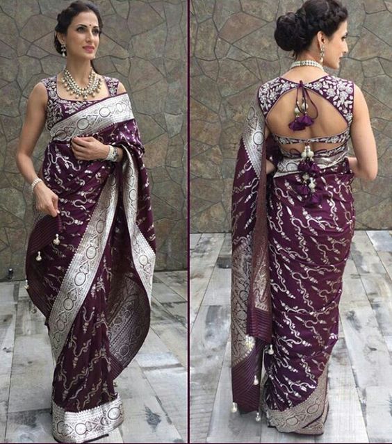 20 Latest blouse back designs for Bridal Sarees | Bling 