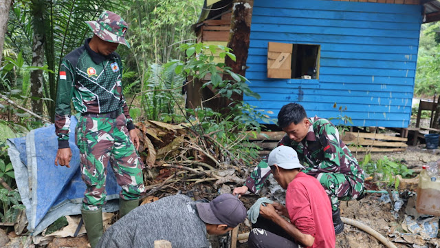 Pengeboran Sumur di lokasi TMMD Ke 119 Kodim 1013/Muara Teweh Kelurahan Jingah Kabupaten Barito Utara Terus Berlanjut