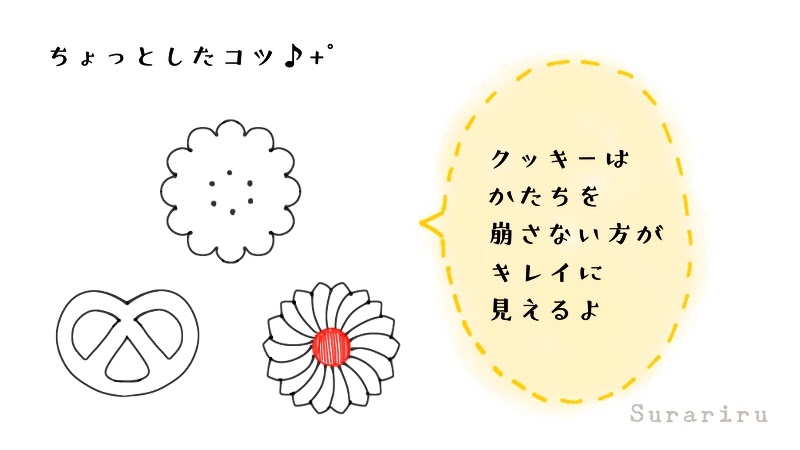 簡単なクッキーのイラストの描き方 遠北ほのかのイラストサイト 簡単なクッキーのイラストの描き方 遠北ほのかのイラストサイト
