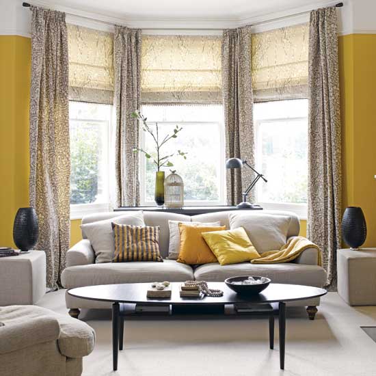 Yellow And Grey Living Room