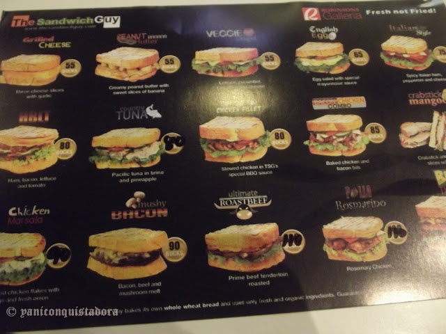 The SANDWICH GUY Menu