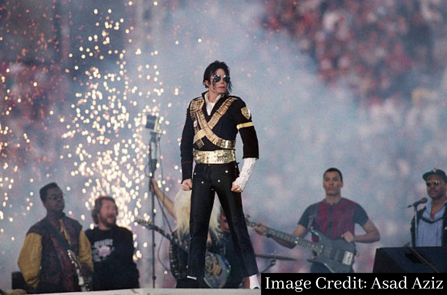 Michael jackson during stage performance photo