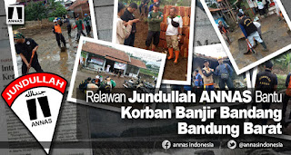 Aliansi Nasional Anti Syiah Bantu Korban Banjir Bandang Bandung Barat