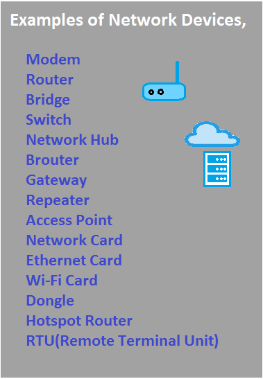 Examples of Network Devices