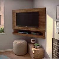 Muebles esquineros de madera para la televisión