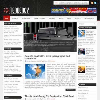 Tendency blog template. template image slider blog. magazine blogger template style. wordpress theme to blogger. template blog 3 column