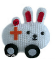 PATRON GRATIS CONEJO AMBULANCIA AMIGURUMI 1385