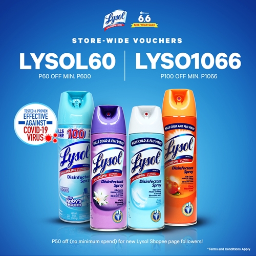 Great Deals From Lysol at Shopee’s 6.6 sale!