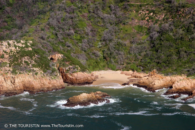 A beach in the featherbed reserve in Knysna in South Africa.