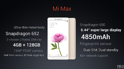 Xiaomi Mi Max Specs