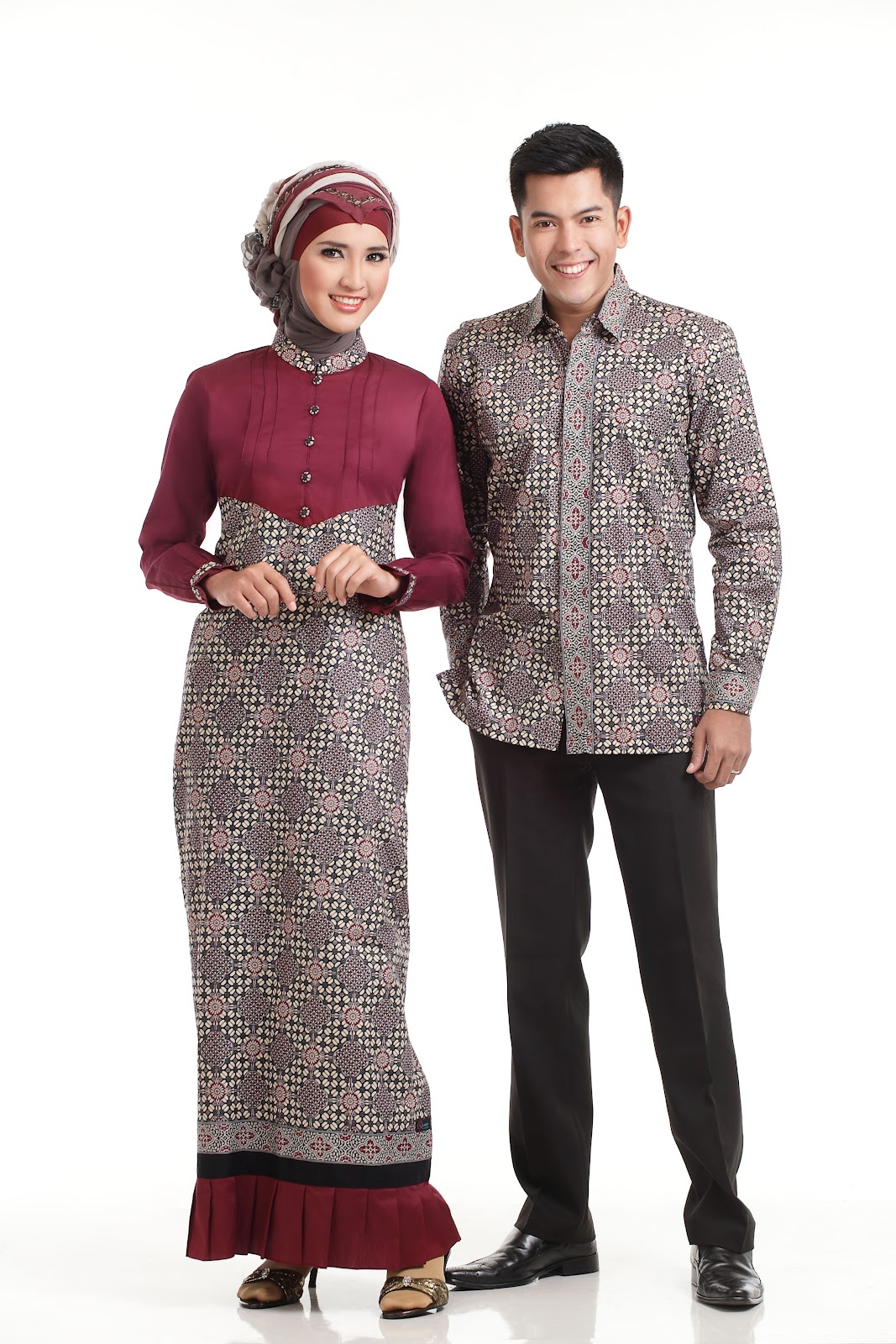 Contoh Model  Gamis Batik Terbaru  Baju  Muslim Online 