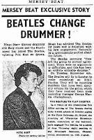 capa do jornal Mersey Beat anuncia saída de Pete Best