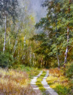 The Enchanted Forest painting Peter Bojthe