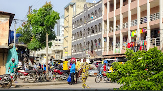 Benin people like to walk around in pyjamas