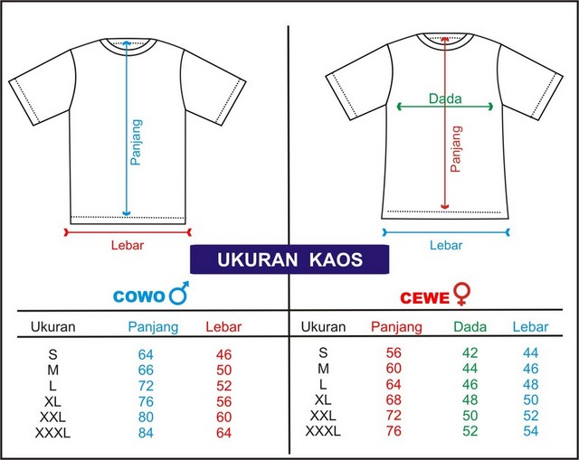 Clhoting's: Panduan Warna & Ukuran Kaos