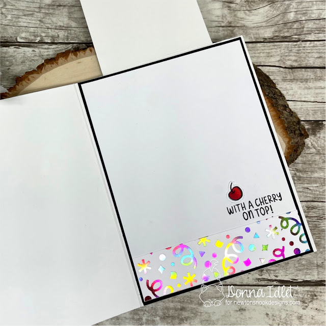 Donna Idlet, Birthday Sentiments Hot Foil Plate, Banner Duo Die, Newton's Nook Designs Confetti Hot Foil Plate,  Paw Prints Hot Foil Plate, Birthday Meows Paper Pad, Birthday Woof Paper Pad