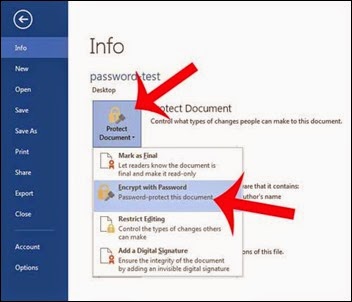 Word 2013 - Password Protection -3