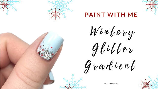 Winter Glitter Gradient Paint with Me