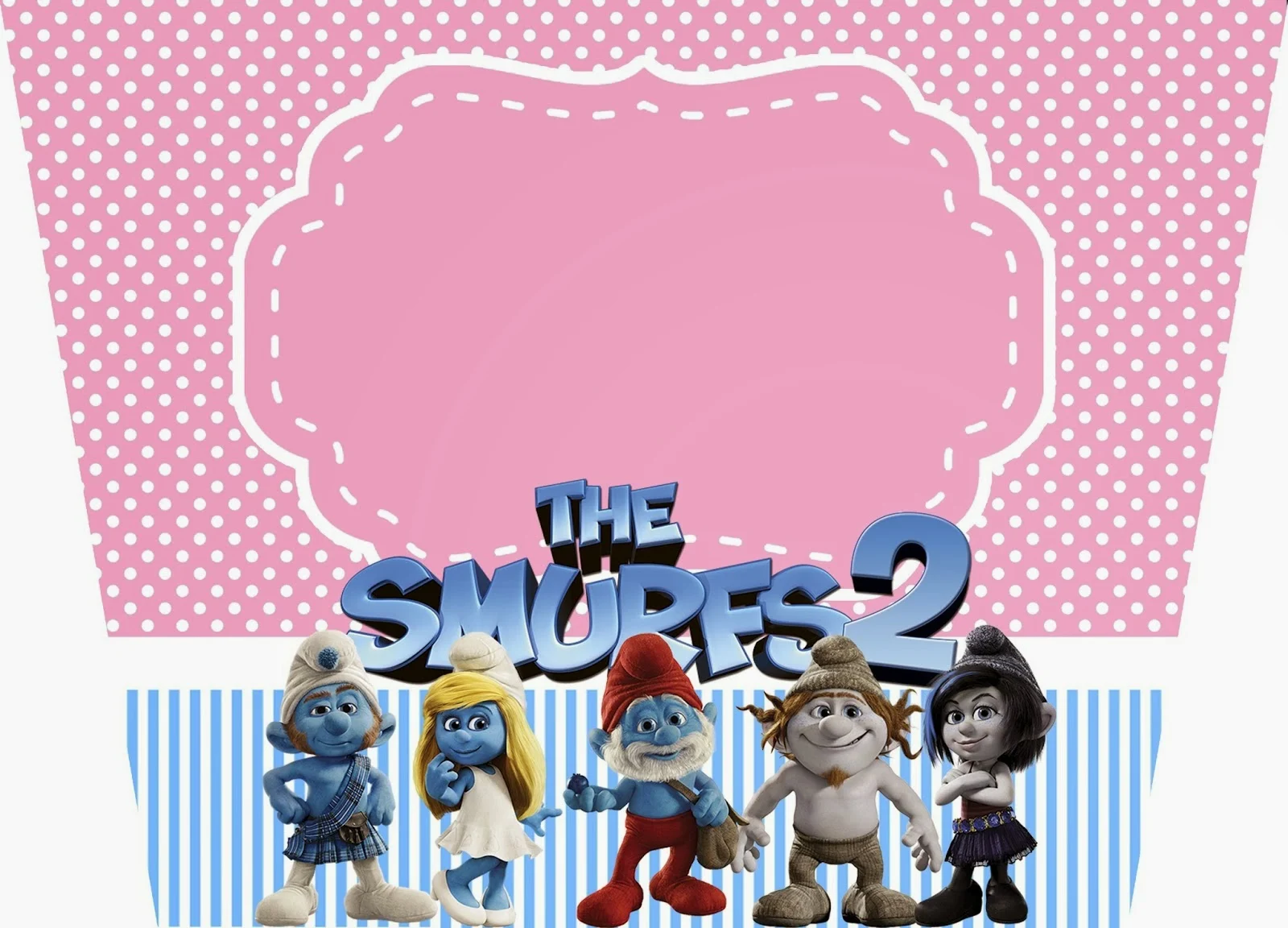 Smurfs Party, Pop Corn label.