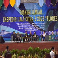 Danlanudal Kupang Sambut Kedatangan Danpushidrosal Dan Turut Serta ikuti Diskusi Ilmiah Progres Ekspedisi Jala Citra-3 2023 "Flores"