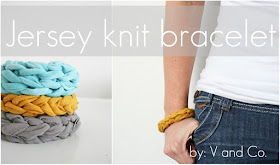 sewing jersey knit bracelets