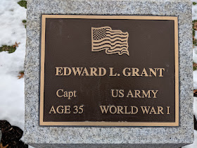The Edward L Grant granite marker along the Veterans Walkway photo taken in Nov 2018