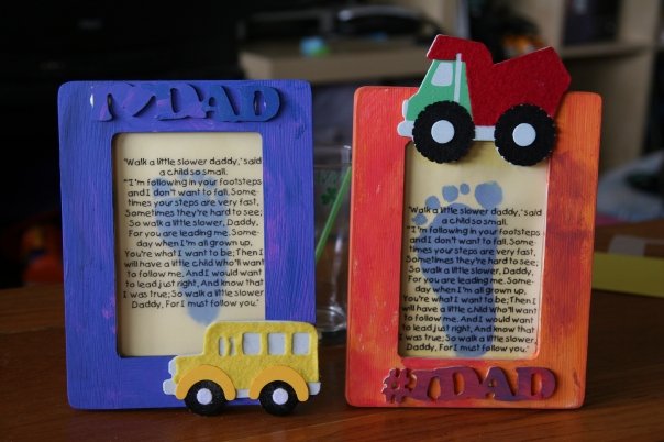 Handmade picture frame include quotes about father and daughter