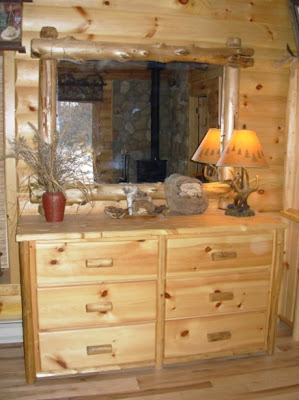 Log Dresser & Wood Mirror
