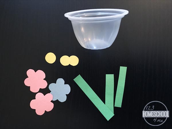 FLOWERS 1 easter basket kids spring craft