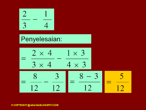 penolakan pecahan tahun 5