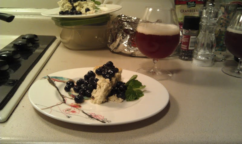 Jalapeno blue cheese cheesecake paired with Wedding Ale