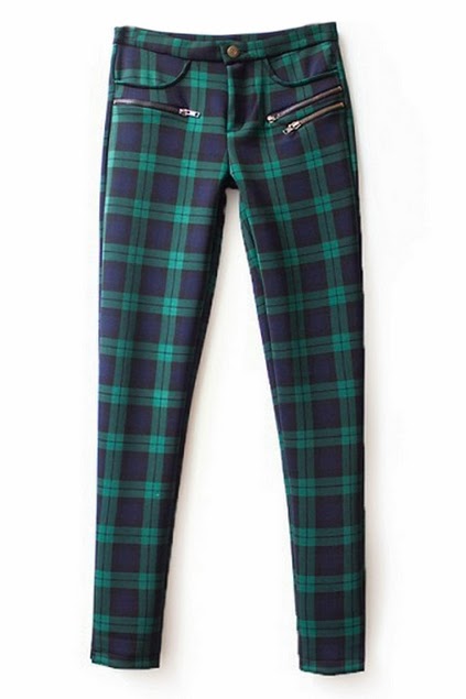 www.romwe.com/romwe-check-print-zippered-green-slim-pants-p-79528.html?cherryqueendee