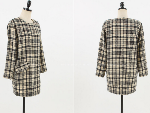 H-line Plaid Dress