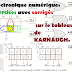 Electronique numérique: exercices avec corrigés sur le tableau de KARNAUGH. 