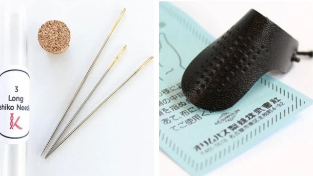 Materiales especificos para bordar Sashiko