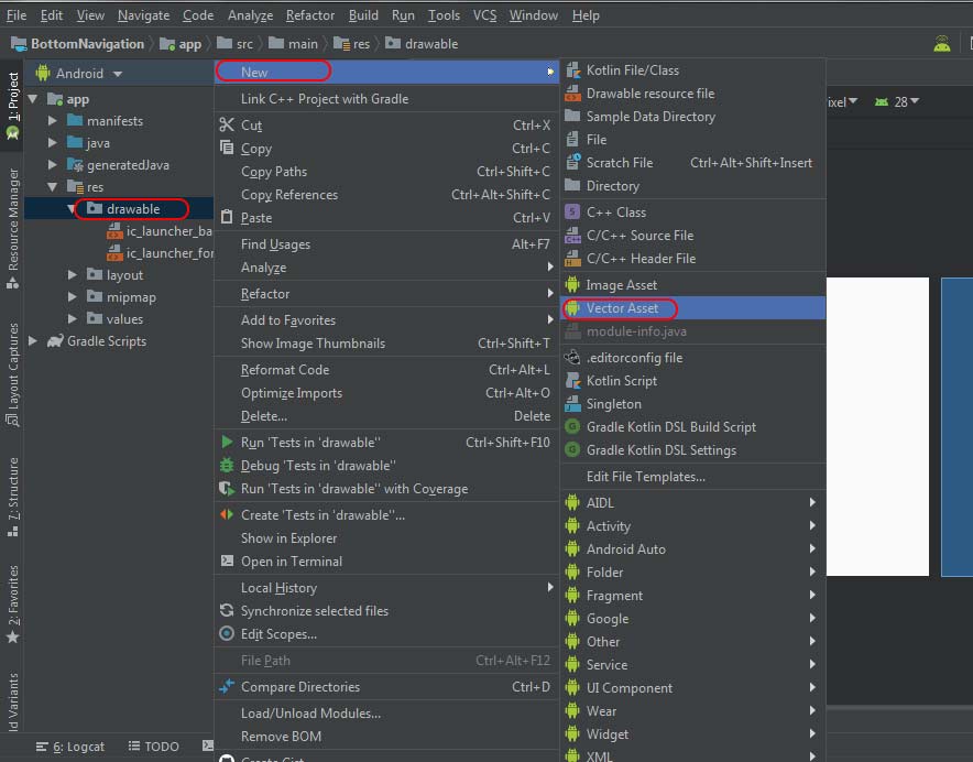 Download Cara Menggunakan Icon Vector Asset bawahan Android Studio ...