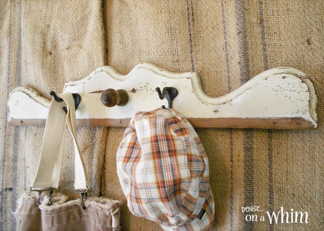 Repurposed architectural wood into wall hooks from Denise on a Whim
